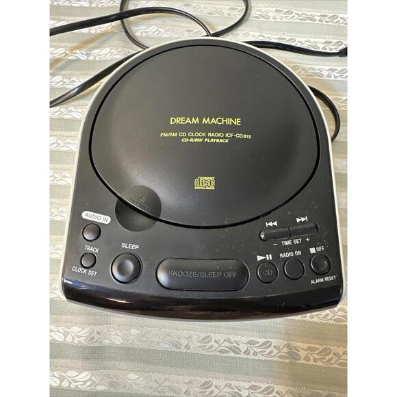 Sony Dream Machine #ICF-CD815 Dual Alarm LED Clock FM/AM Radio CD Player Black - Picture 2 of 4